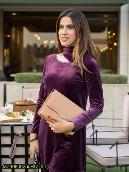 Set of 2 Unstitched Velvet Suits for Women