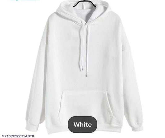 1 pc Men's Cotton White Hoodie